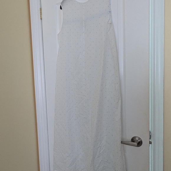 Vintage White And Blue Nightie Size Large Made In Canada - Picture 7 of 7